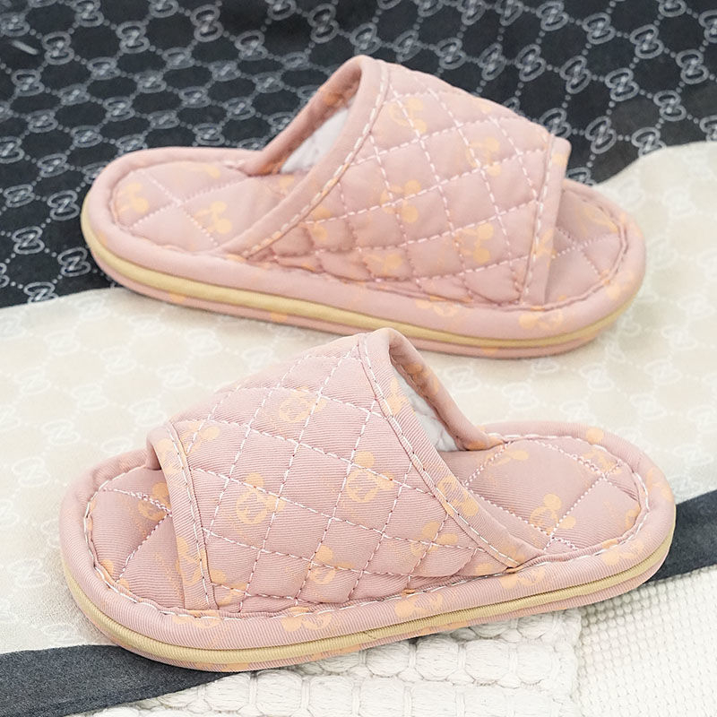 Dječje unutarnje papuče za kućnu upotrebu, za djecu 1–3 godine, trostruka platnena potplata, protuklizne i tihe, s crtanim uzorkom