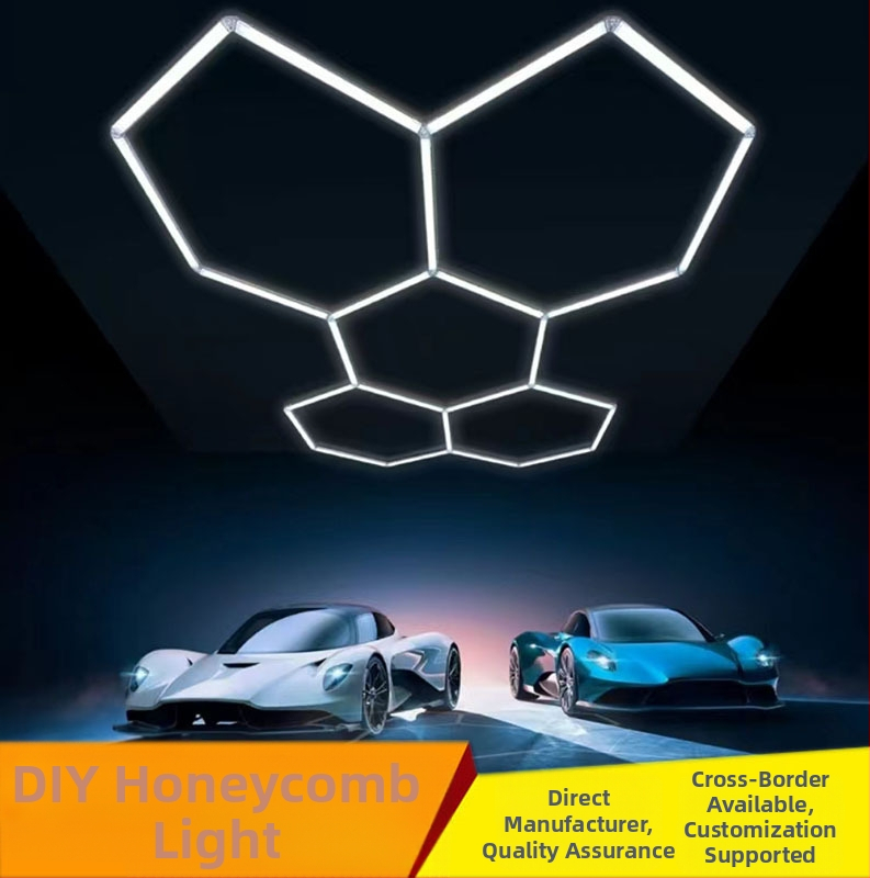 IOED-5-110 LED garážové svetlo s bunkovou štruktúrou pre dielne, 192W, 19200 lm, 85-265V, 500000 h