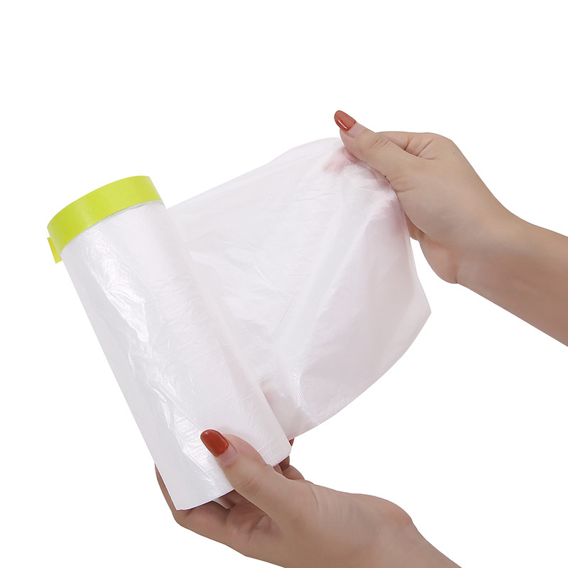 Folie de mască transparentă din PE cu aderență ridicată pentru vopsire și decorare — 1 mm grosime, folie de protecție pentru mobilier, pereți, plăci și sticlă (cu bandă sau fără bandă)