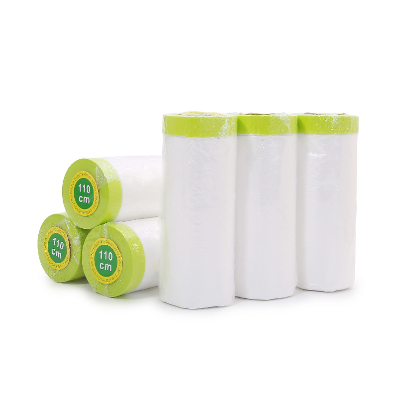 Folie de mască transparentă din PE cu aderență ridicată pentru vopsire și decorare — 1 mm grosime, folie de protecție pentru mobilier, pereți, plăci și sticlă (cu bandă sau fără bandă)