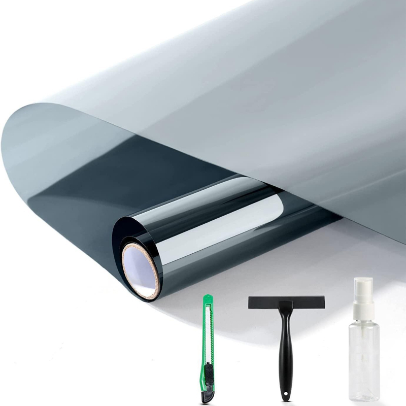 Jednosmjerni prozor folija od PET-a, samoljepljiva, set od 4 komada za dnevni boravak, spavaću sobu, ured