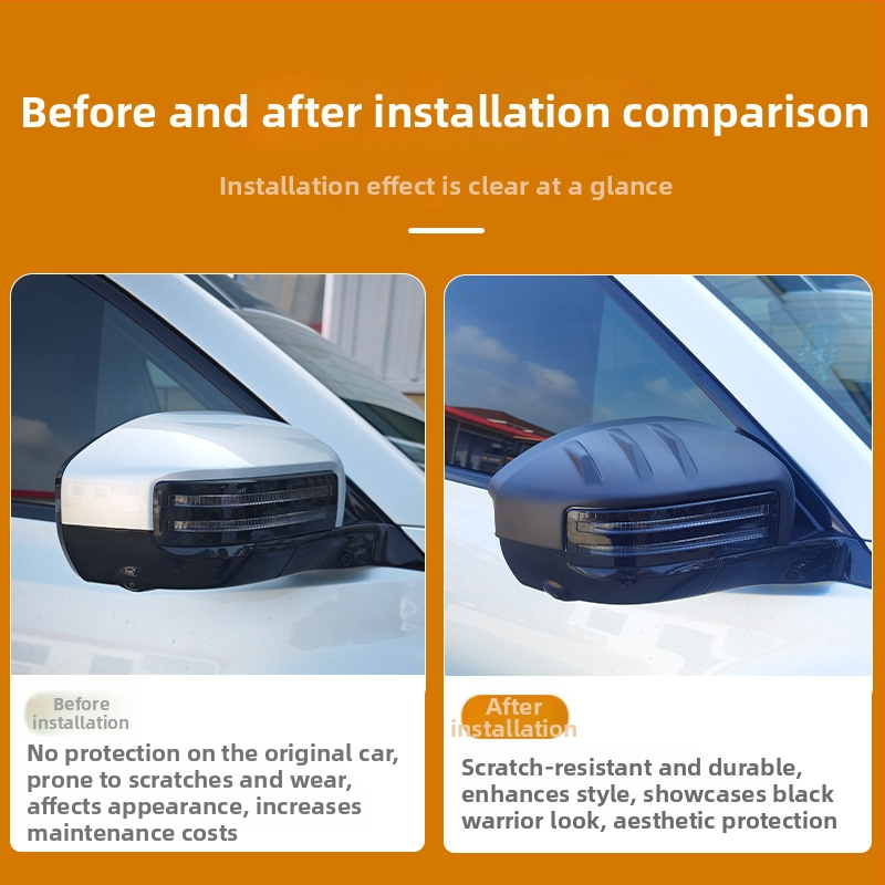 Kryt spätného zrkadla – ochranný kryt z ABS, samolepiaci, prispôsobenie k dispozícii, model 002