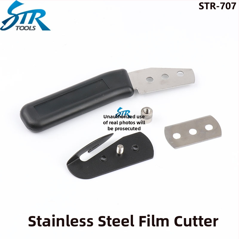 Autó fóliázáshoz vágó eszköz, diafragmás kés, rozsdamentes acéllemez, Str márka, alkalmas kijelzővédőkhöz