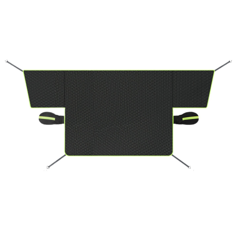 Универсален калъф за сняг за предното стъкло на автомобила, Oxford Cloth, двойнослоен, мрежест дизайн, монтаж чрез щипка