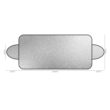 Univerzalno sjenilo za prednje staklo automobila | aluminijska folija, Snap-in ugradnja, Prednje staklo, Minimalistički stil (1892)