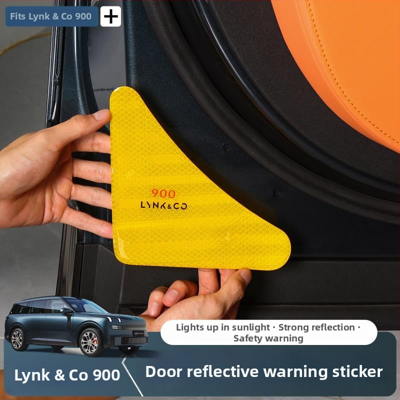 Reflektirajuća naljepnica za vrata Lynk & Co 900, noćno sigurnosno upozorenje, dodatak za unutarnju preinaku, model 12412