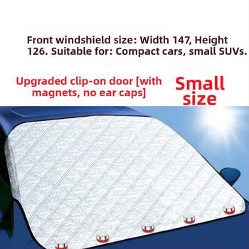 Automobilová ochrana proti snehu a slnku pre predné sklo, magnetické upevnenie, zosilnené polokrytovanie, bavlna‑vlna materiál, univerzálne použitie, bez prispôsobenia