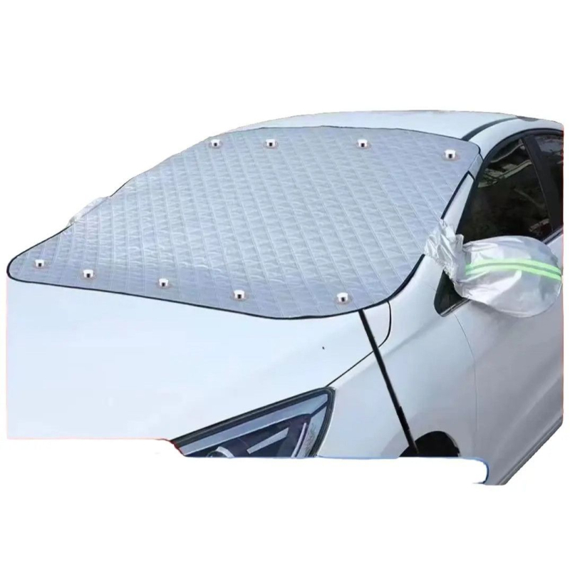Κάλυμμα χιονιού και ηλιοπροστασίας αυτοκινήτου για το παρμπρίζ, μαγνητική πρόσδεση, ενισχυμένο ημι-κάλυμμα, υλικό βαμβακομάλλινο, καθολική εφαρμογή, χωρίς παραμετροποίηση