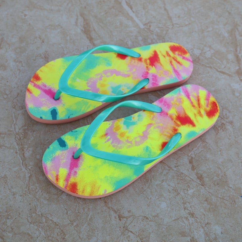 Șlapi unisex cu model floral, EVA partea superioară, talpă EVA, căptușeală PE, Injection-Sole