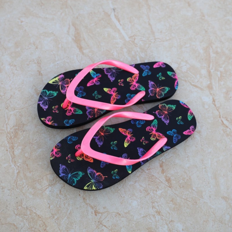 Șlapi unisex cu model floral, EVA partea superioară, talpă EVA, căptușeală PE, Injection-Sole