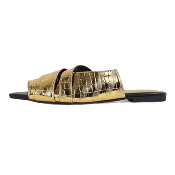 Sandale plate cu partea superioară PU, talpă TPR, deget deschis, încălțăminte de exterior, vară 2024