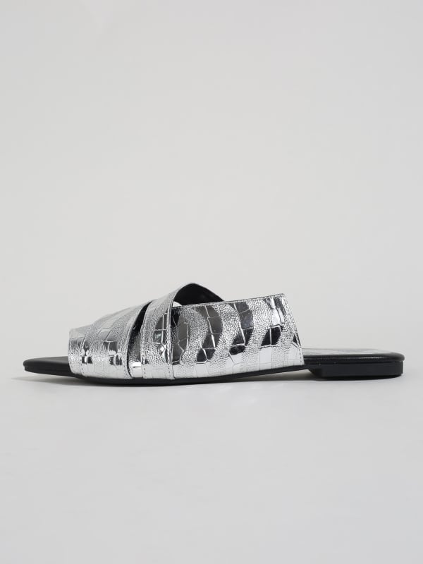 Sandale plate cu partea superioară PU, talpă TPR, deget deschis, încălțăminte de exterior, vară 2024