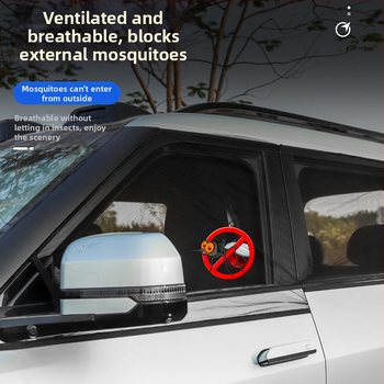 Sieť proti komárom pre automobilové okno kompatibilná s Leopard 8, na kempovanie a slnečnú ochranu | Materiál: Nylon; Šírka: originálny rám; Životnosť: 2 roky; Značka: Fit Club / The First Society