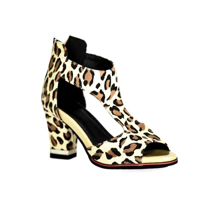 Ženske sandale s visokim petom, prst u obliku ribljeg otvora, PU gornji dio, gumeni potplat, unutarnja lažna koža, stražnji zatvarač