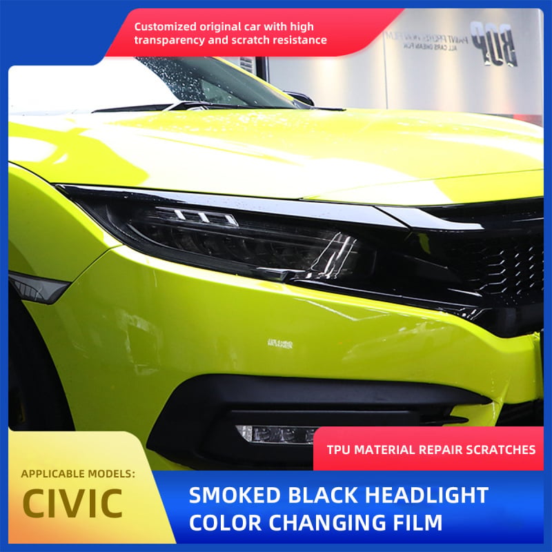 TPU folija za farove Honda Civic 2019 – sigurnosni film, za farove