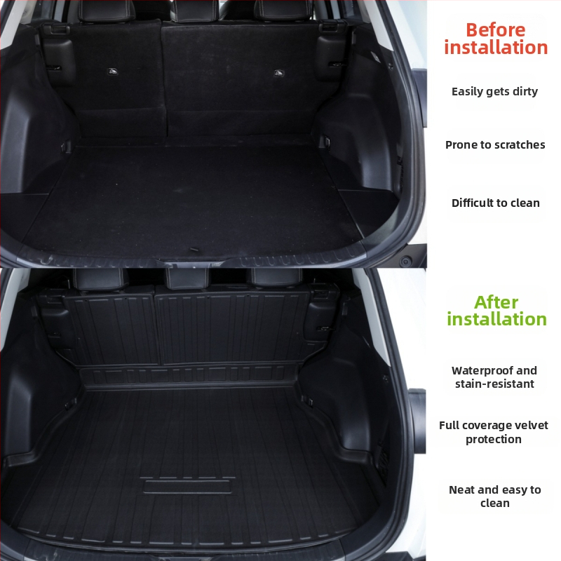 Rohož do batožinového priestoru pre Toyota RAV4, TPE materiál a zadný vankúš