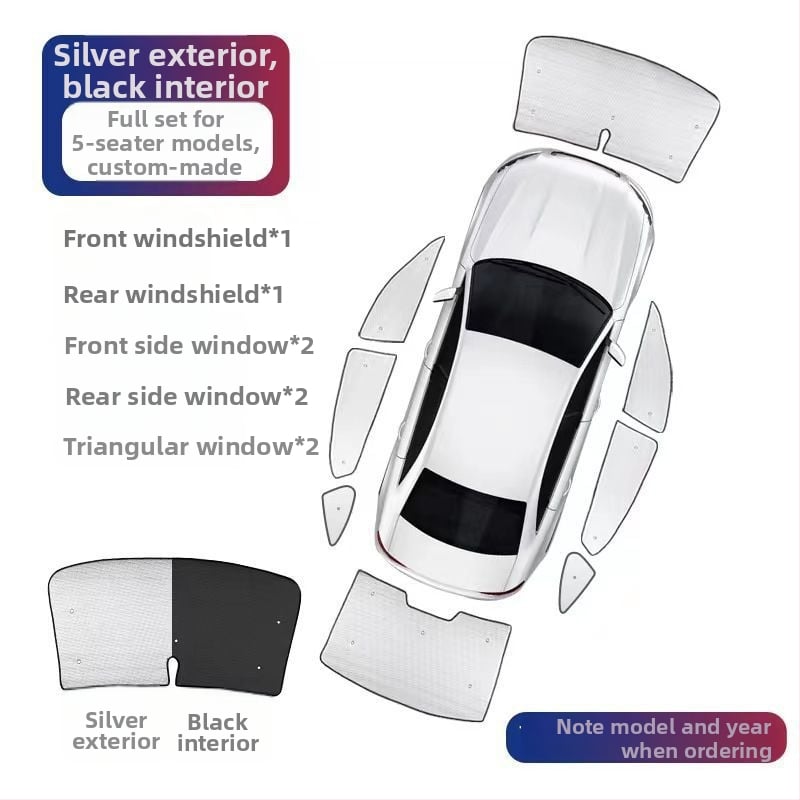 Univerzalni auto sunshade za prednje staklo i unutarnje bočne prozore s toplinskom izolacijom