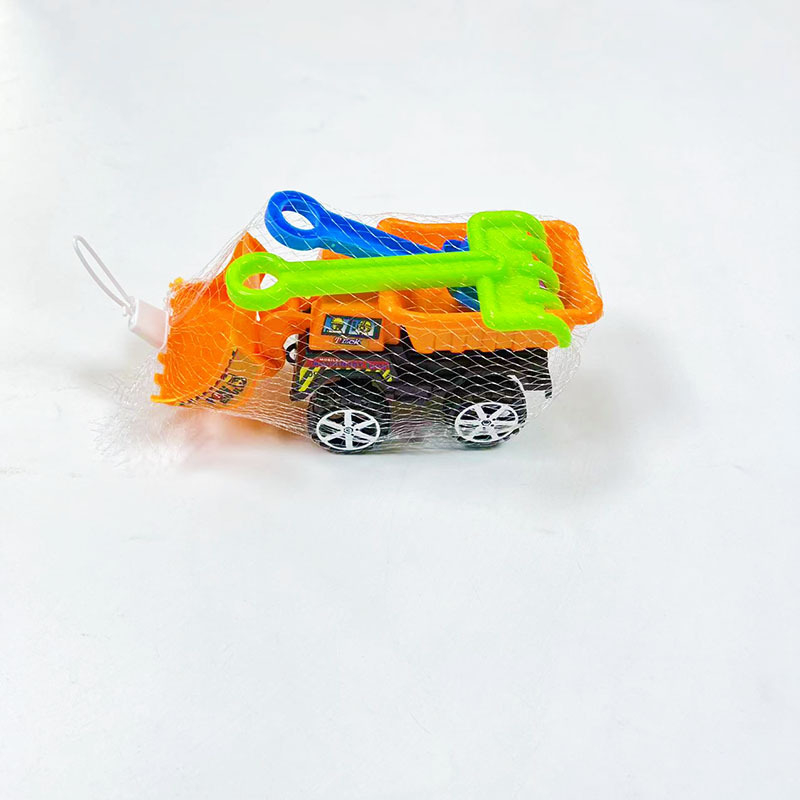 Plastični set dječjih aut na pijesak sa kanticom i lopaticom | Pijesak zabava, kopanje i transport | Pakiranje u mrežastoj vrećici | Za uzrast 7–14 godina
