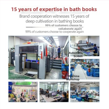 EVA fürdőkönyv babák számára - szakadásálló, úszó, vízpermet, vízfestés, hőmérséklet-változás, 0–3 éveseknek