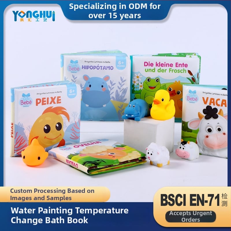 EVA fürdőkönyv babák számára - szakadásálló, úszó, vízpermet, vízfestés, hőmérséklet-változás, 0–3 éveseknek