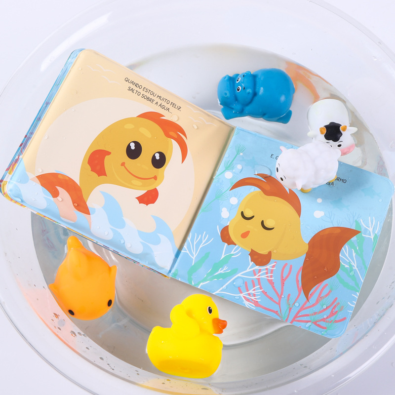 EVA fürdőkönyv babák számára - szakadásálló, úszó, vízpermet, vízfestés, hőmérséklet-változás, 0–3 éveseknek