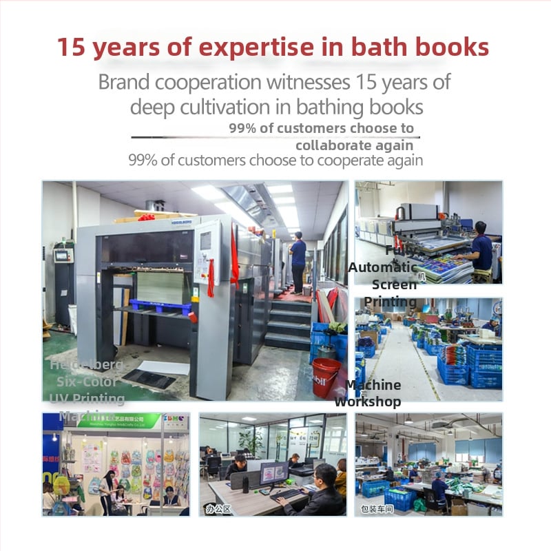 EVA fürdőkönyv babák számára - szakadásálló, úszó, vízpermet, vízfestés, hőmérséklet-változás, 0–3 éveseknek