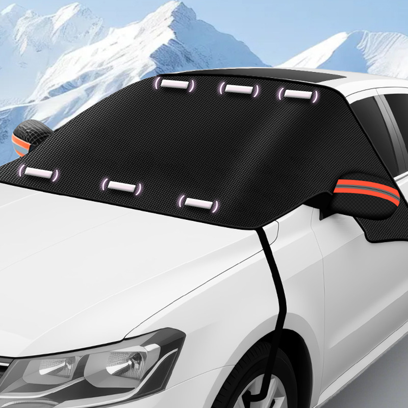 Zimska zaštita za vjetrobran automobila od Oxford platna, ugrađena instalacija, univerzalna kompatibilnost, mrežasti uzorak, 0,4 kg