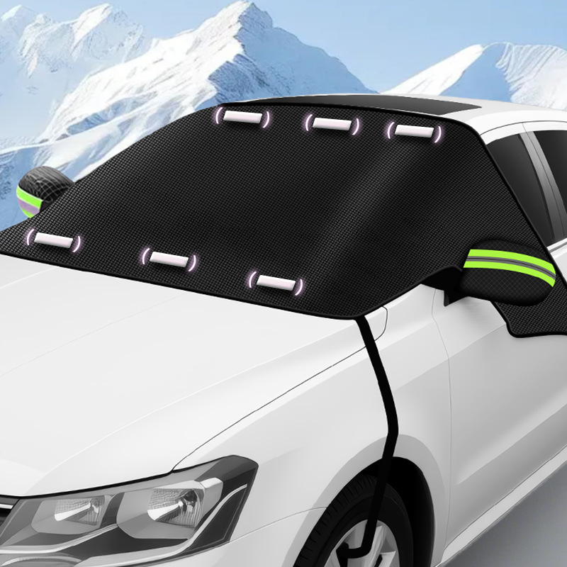 Zimska zaštita za vjetrobran automobila od Oxford platna, ugrađena instalacija, univerzalna kompatibilnost, mrežasti uzorak, 0,4 kg