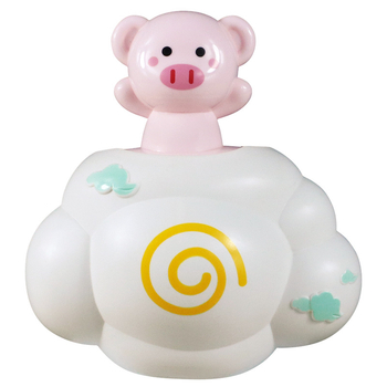 Играчка за баня: дъждовно облаче, малко патенце с яйце за люпене, воден пръскач — пластмасова, за деца 3–6 г