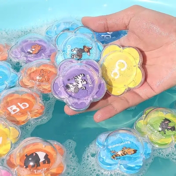 Jucărie educativă de baie pentru copii: animale, litere și cifre plutitoare, joc cognitiv, plastic, pentru copii 3-6 ani, logo OEM și personalizare, ghid video inclus