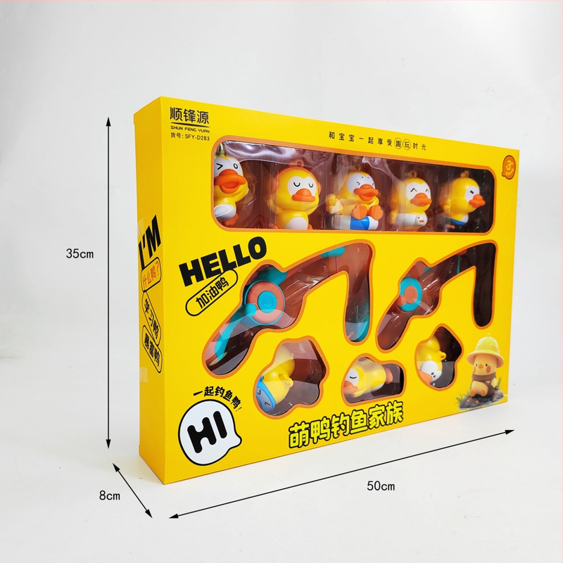 Deti set na rybárstvo vo vani s kačkami, 10 dielov, s dvoma prútmi, pre deti 3–6 rokov, balenie s okienkom