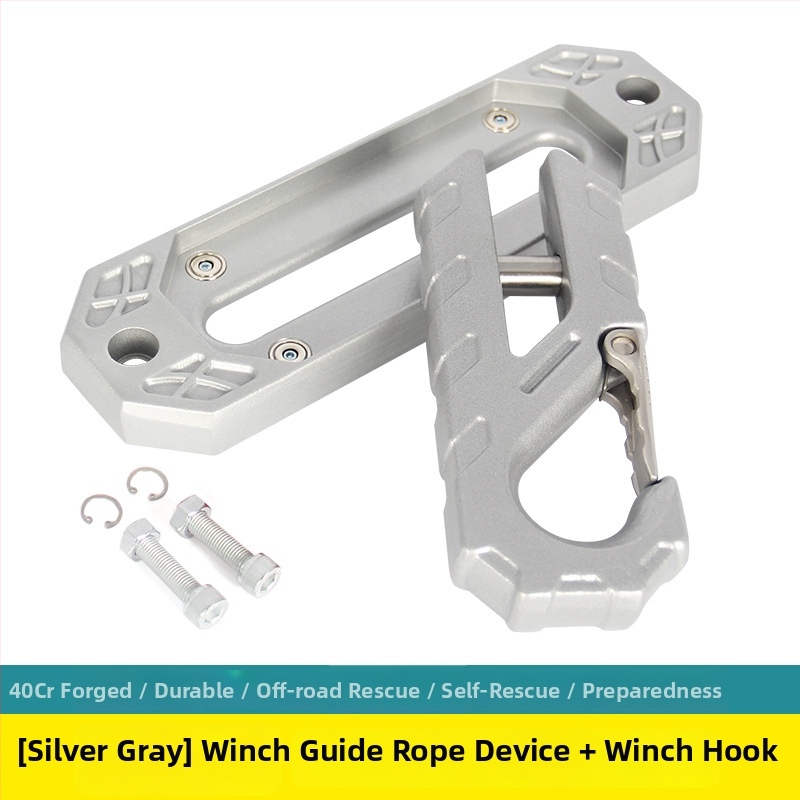 Winch Rope Guide за Tank 300 и Haval H9, офроуд аксесоар за предна броня, водеща ролка за въже на лебедка и кука за теглене