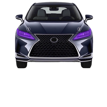 Lexus RX TPU prozirna folija za svjetla s promjenom boje ovisno o svjetlu, bijelo na ljubičastu i bijelo na crnu
