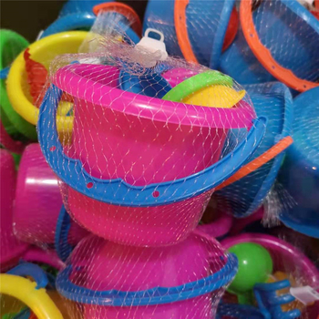 Set igračaka za plažu - plastični, 15 komada, Qiuzhen, u mrežastoj vrećici