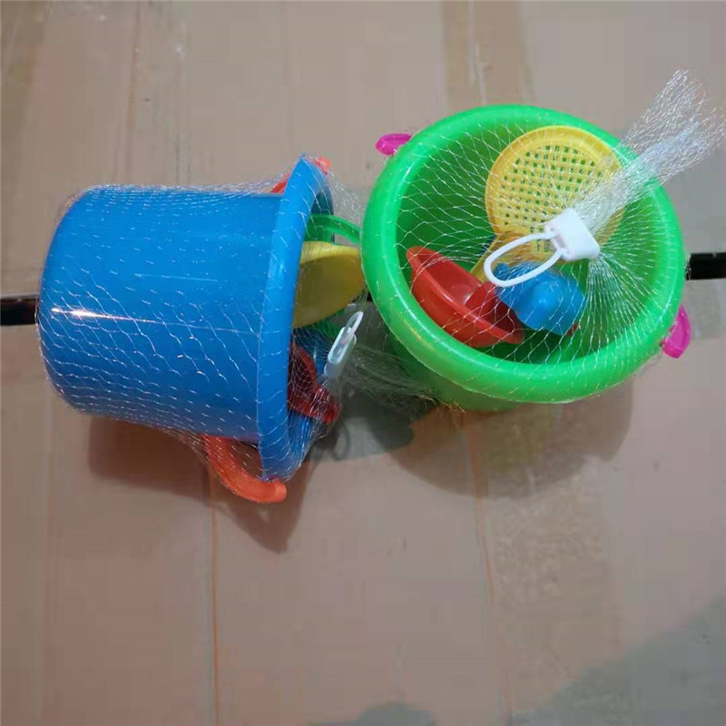 Set igračaka za plažu - plastični, 15 komada, Qiuzhen, u mrežastoj vrećici