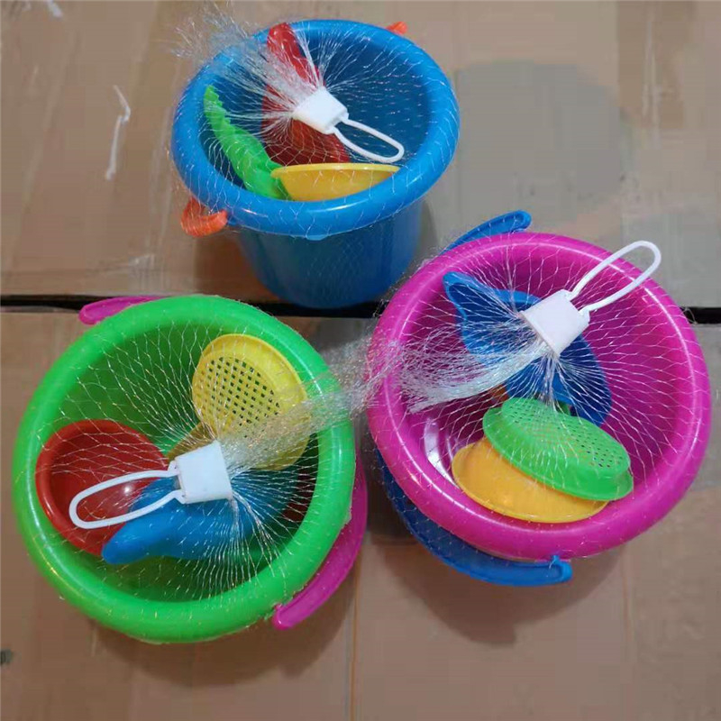 Set igračaka za plažu - plastični, 15 komada, Qiuzhen, u mrežastoj vrećici