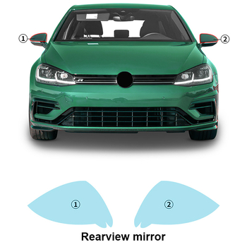 TPU prilagođeni prozirni film za prednja svjetla i retrovizor za Volkswagen Golf R