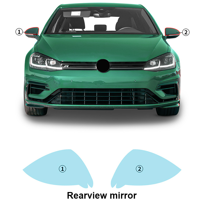 TPU prilagođeni prozirni film za prednja svjetla i retrovizor za Volkswagen Golf R