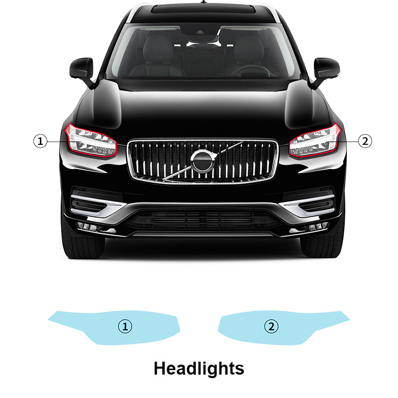 Volvo XC90 TPU prozirni film za svjetla i retrovizore