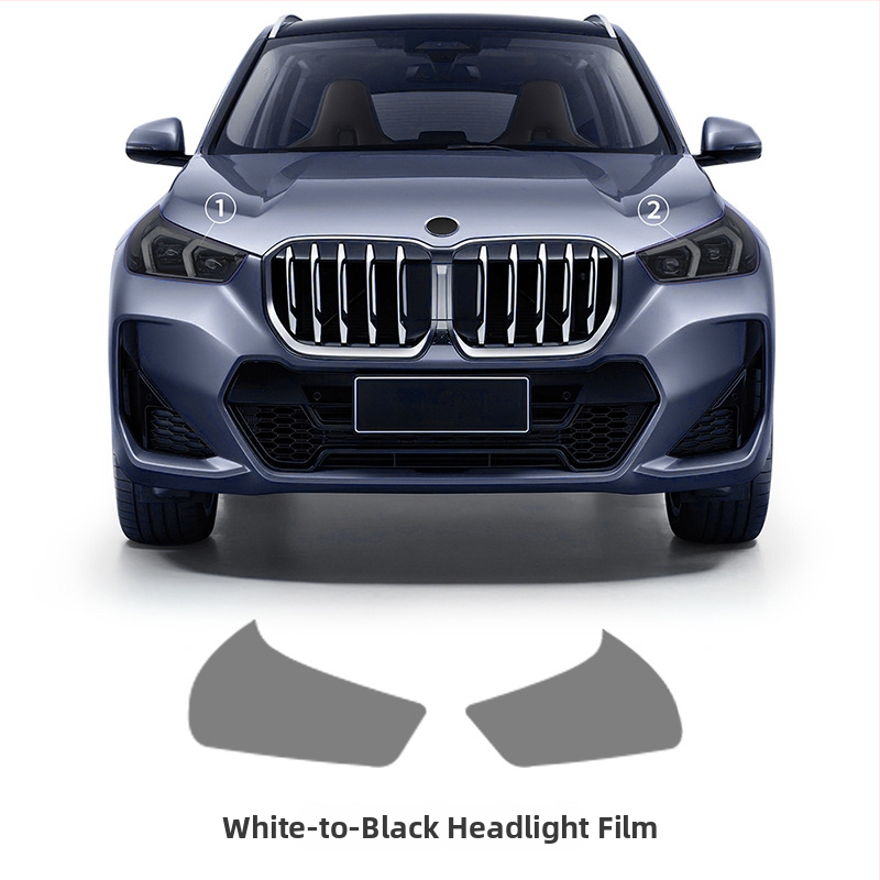TPU zaštitno filmsko pokrivalo za farove s promjenom boje za BMW X1 (U11): od bijele do ljubičaste i od bijele do crne