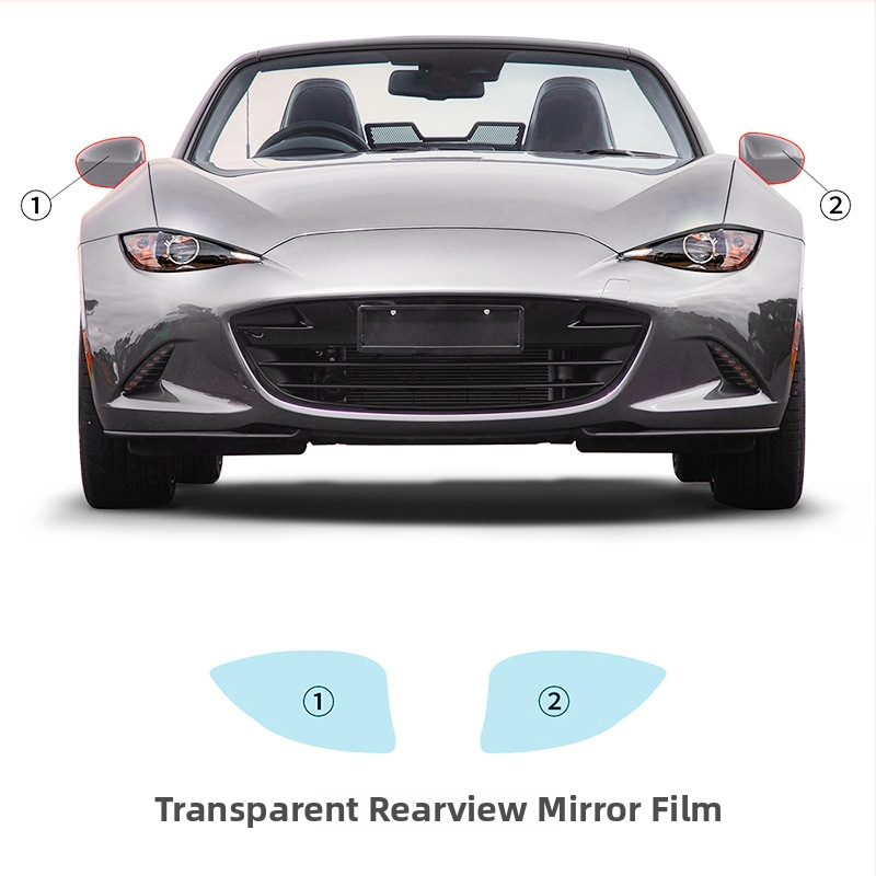 Mazda MX-5 TPU zaštitni film za svjetla i retrovizore – anti-ogrebotine, proziran, debljina 7.5 mil