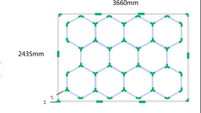 Huitong Q16 šesterokutno LED svjetlo za pranje auta i radionu, IP44 vodootporno, 120 lm/W, 220V, PC kućište