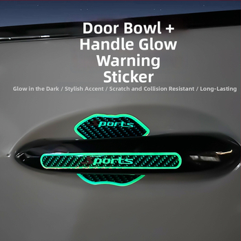 Ride Sharp žiarivá rukoväť dverí auta – pás proti kolízii, ochranný film s PET lepidlom, univerzálne