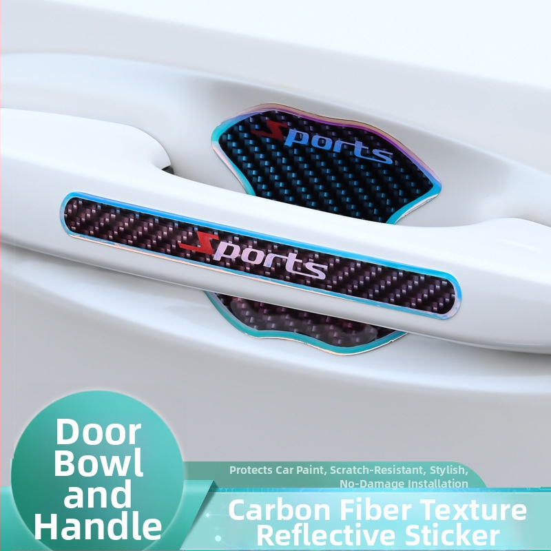 Ride Sharp žiarivá rukoväť dverí auta – pás proti kolízii, ochranný film s PET lepidlom, univerzálne