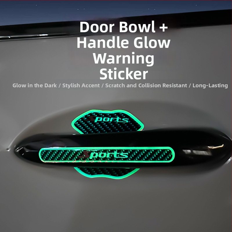 Ride Sharp žiarivá rukoväť dverí auta – pás proti kolízii, ochranný film s PET lepidlom, univerzálne