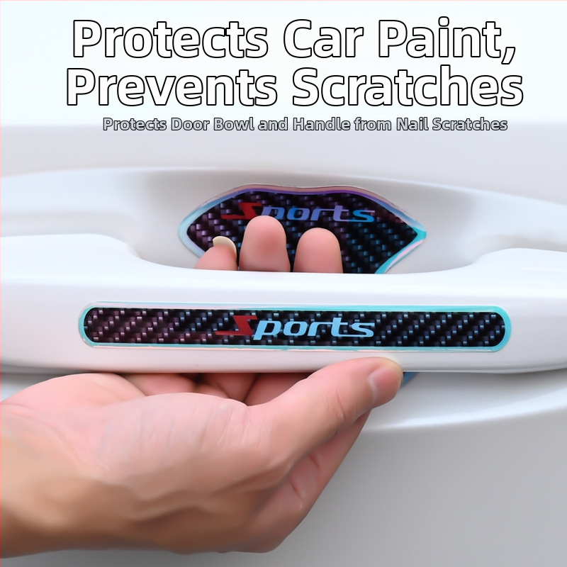 Ride Sharp žiarivá rukoväť dverí auta – pás proti kolízii, ochranný film s PET lepidlom, univerzálne