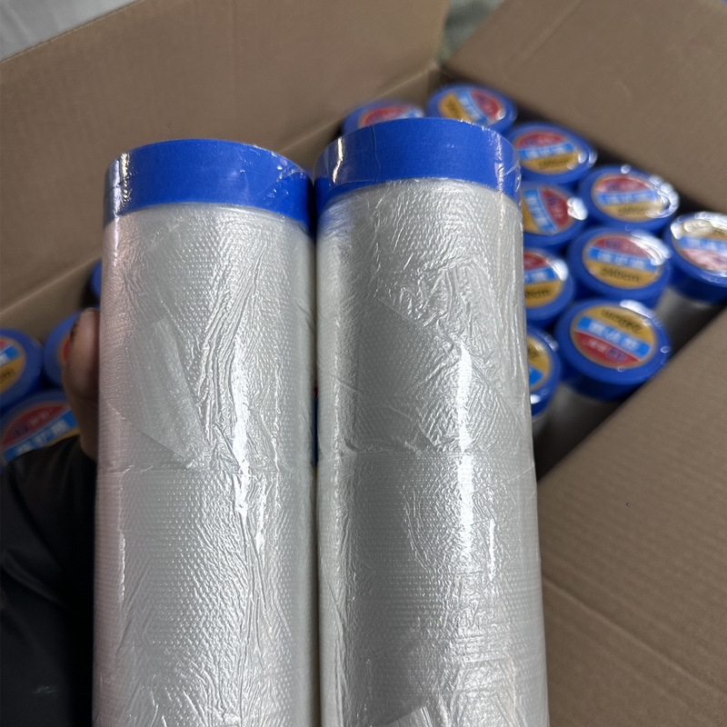 Zaštitna folija za dekorativno bojanje, novi materijal, široka plava kristalna japanska papirna folija + PVC folija, zaštita od prašine, duljina 20 m