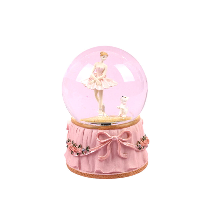 Muzikalna kutija u kristalnoj kugli – smola – Dream Crystal House – moderni minimalistički stil – idealan dar za vjenčanja i rođendane