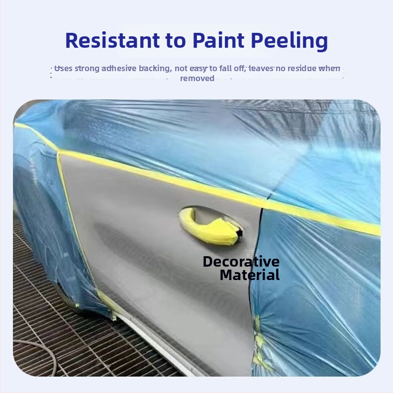 Ochranná maskovacia fólia na lakovanie auta | Materiál: PE + japonský papier; Vysoká teplotná odolnosť; Odolnosť voči prachu; Záruka 3 roky