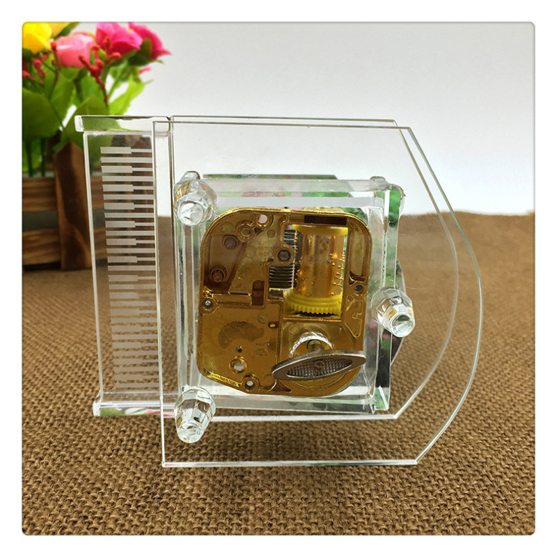 Κρυστάλλινο μουσικό κουτί-πιάνο με πλαίσιο φωτογραφίας (Μάρκα: YUSON CRYSTAL; Υλικό: Κρύσταλλο; Προσαρμογή: Ναι; Στυλ: Απλό και Μοντέρνο; Εκτύπωση λογοτύπου: Ναι)